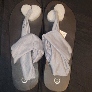 Cato Yoga Mat Gray Sling Sandals Quiet Shade 10 Ladies Cloth Wrap Around New